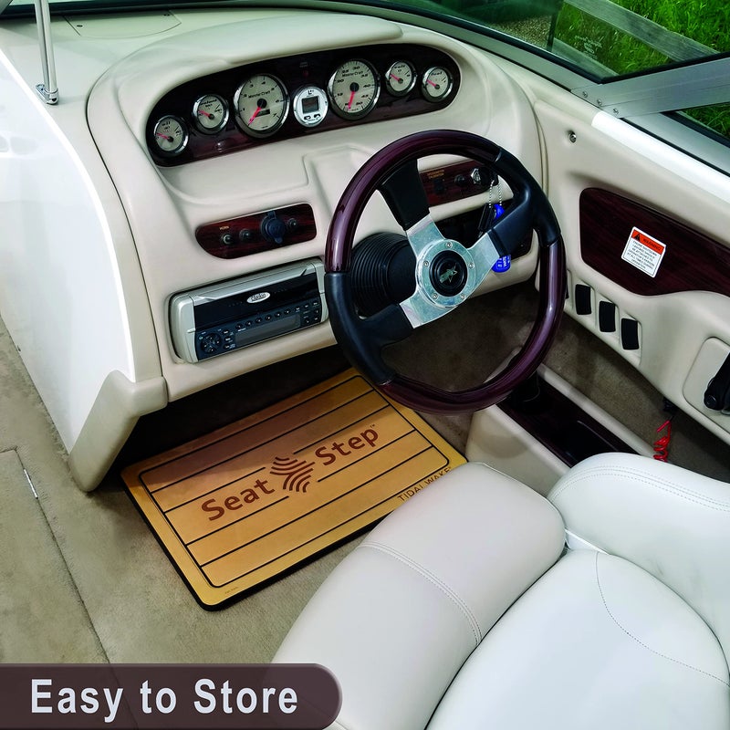 Tidal Wake Seat Step Non-Slip Marine Matâ€“ Protects Boat Seats & Upholstery from Rips, Dirt & Wear from Stepping on Seats-ideal for Cushions, Seat Covers, Vinyl Upholstery. (Brown/Black) - Image 3